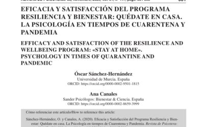 Revista de Psicoterapia. Eficacia y satisfacción del Programa Resiliencia y Bienestar: Quédate en casa